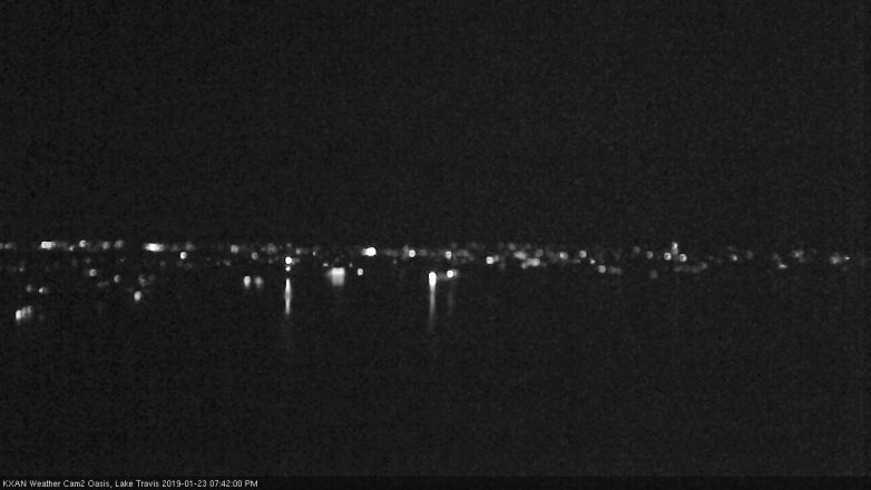 Lake Travis webcam, January 23, 2019 6:45 PM CT