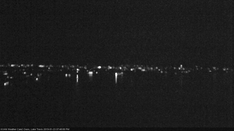 Lake Travis webcam, January 23, 2019 6:50 PM CT