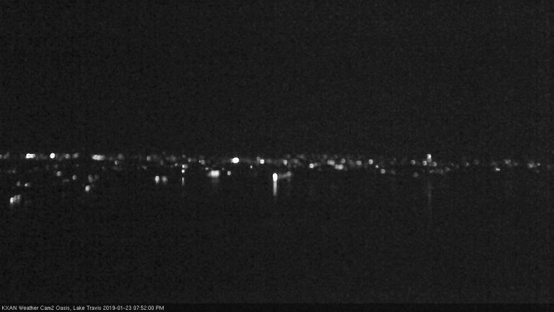 Lake Travis webcam, January 23, 2019 6:55 PM CT