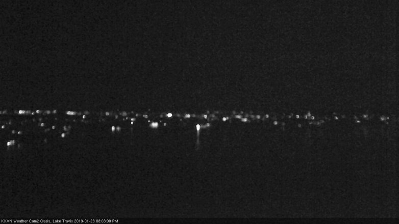 Lake Travis webcam, January 23, 2019 7:05 PM CT