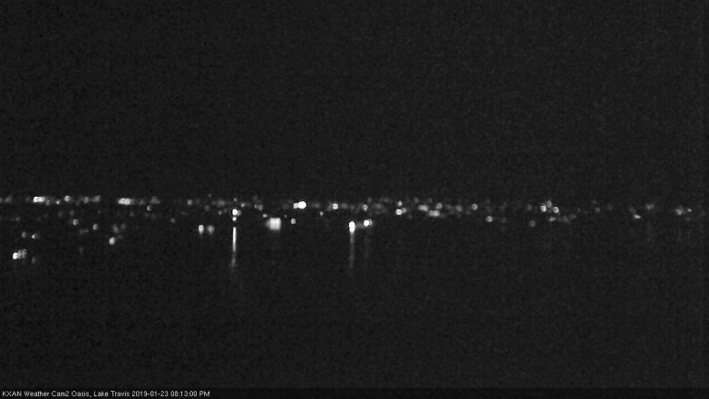 Lake Travis webcam, January 23, 2019 7:15 PM CT