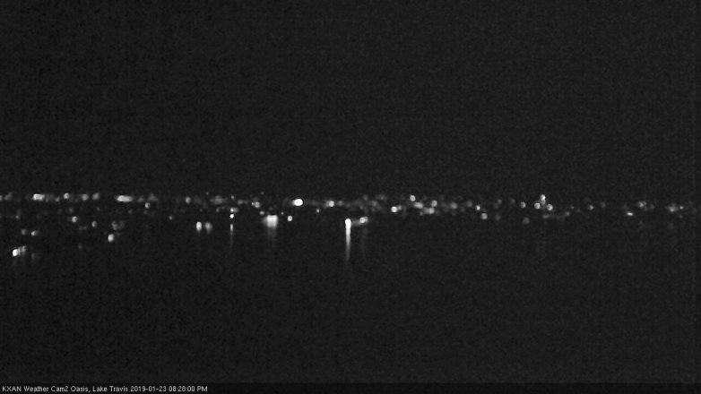 Lake Travis webcam, January 23, 2019 7:30 PM CT