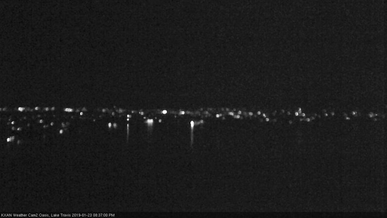 Lake Travis webcam, January 23, 2019 7:40 PM CT