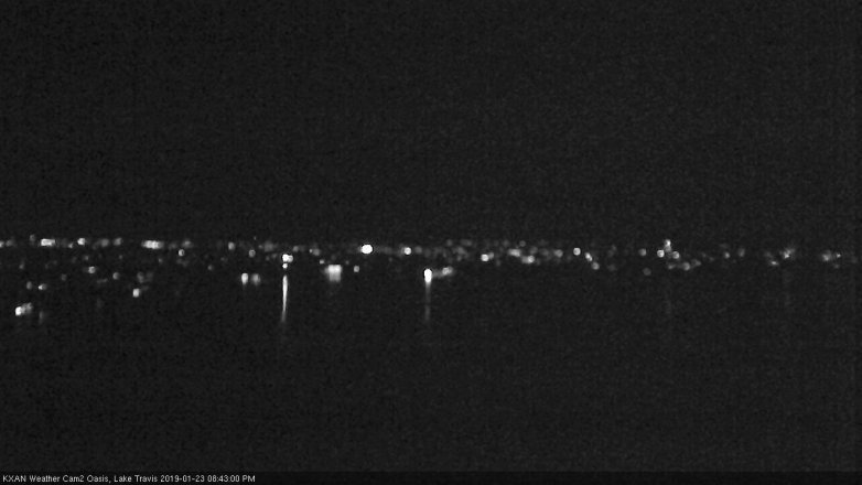 Lake Travis webcam, January 23, 2019 7:45 PM CT