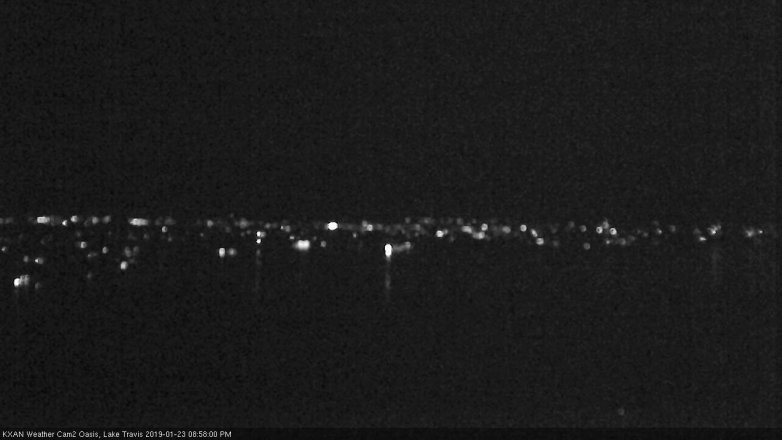 Lake Travis webcam, January 23, 2019 8:00 PM CT