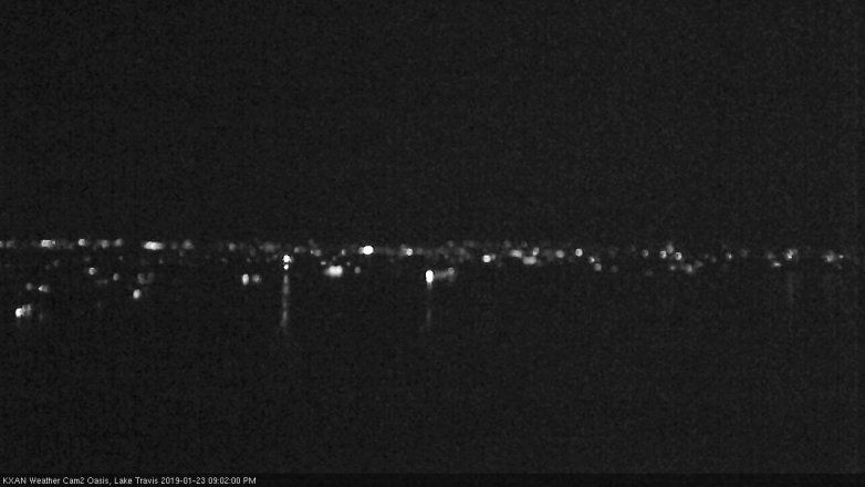 Lake Travis webcam, January 23, 2019 8:05 PM CT