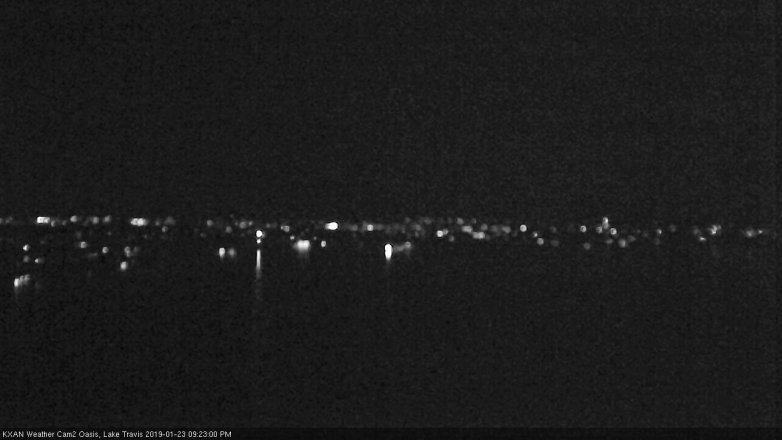 Lake Travis webcam, January 23, 2019 8:25 PM CT