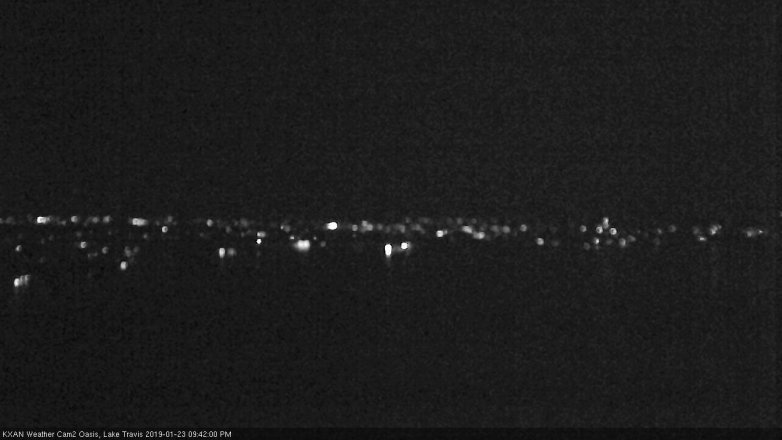 Lake Travis webcam, January 23, 2019 8:45 PM CT