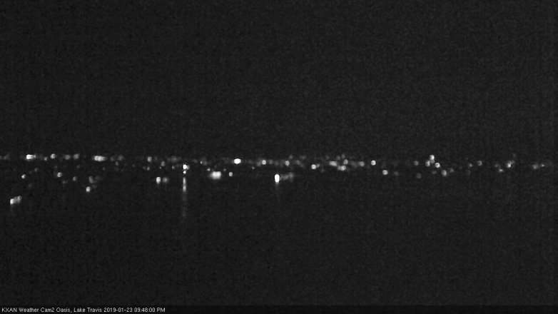 Lake Travis webcam, January 23, 2019 8:50 PM CT