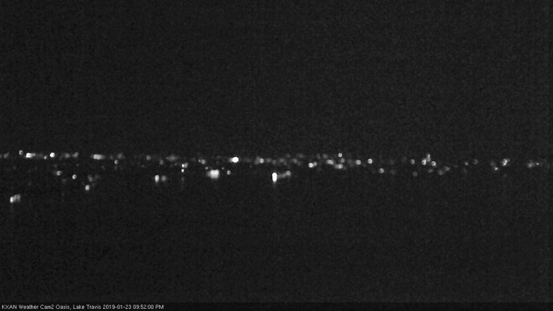 Lake Travis webcam, January 23, 2019 8:55 PM CT