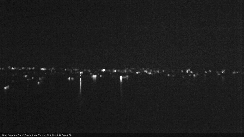 Lake Travis webcam, January 23, 2019 9:05 PM CT