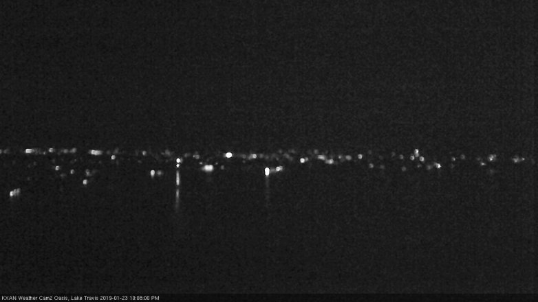 Lake Travis webcam, January 23, 2019 9:10 PM CT