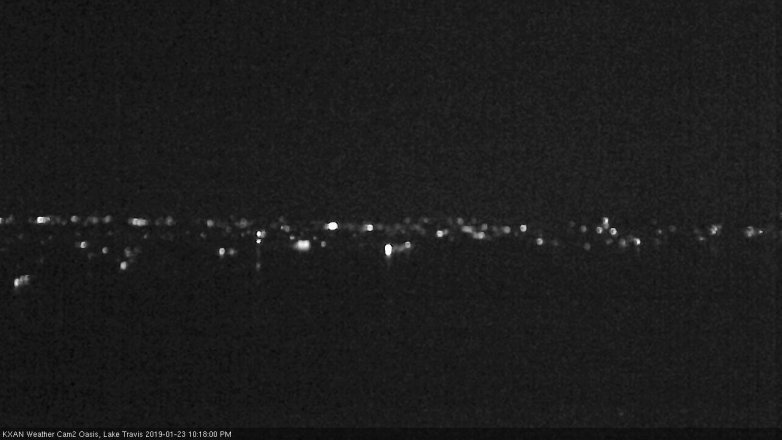 Lake Travis webcam, January 23, 2019 9:20 PM CT