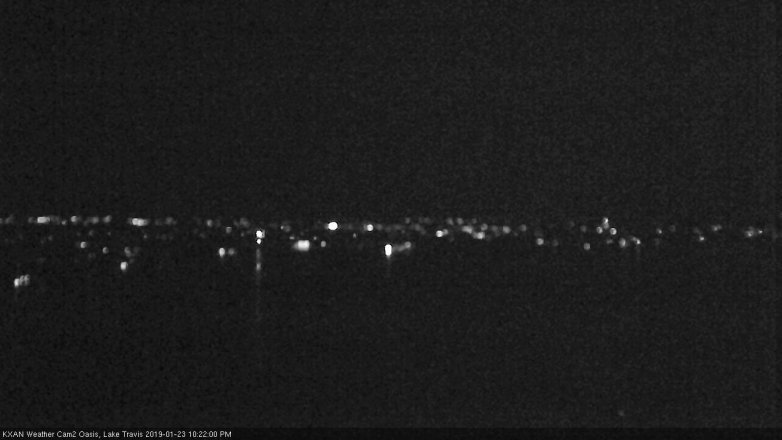 Lake Travis webcam, January 23, 2019 9:25 PM CT