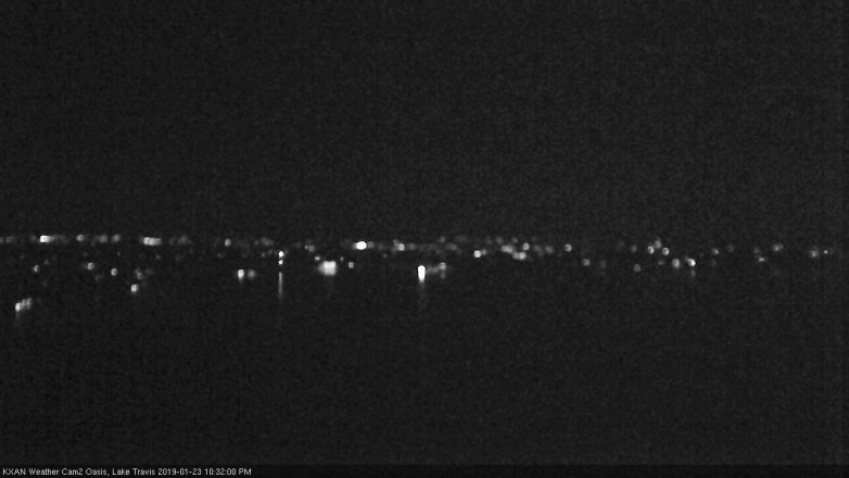Lake Travis webcam, January 23, 2019 9:35 PM CT