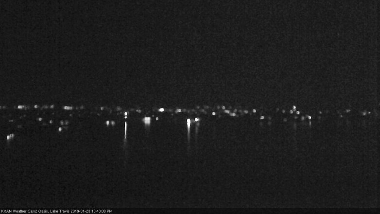 Lake Travis webcam, January 23, 2019 9:45 PM CT