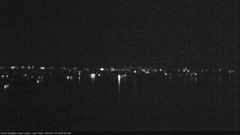 Lake Travis webcam, January 23, 2019 9:55 PM CT