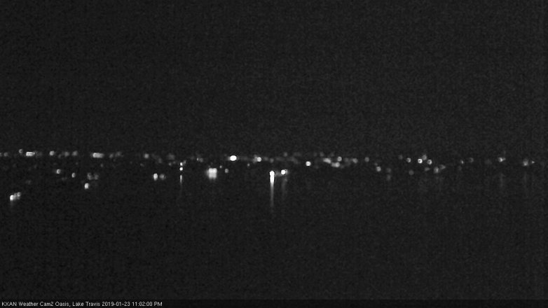 Lake Travis webcam, January 23, 2019 10:05 PM CT