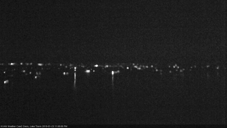 Lake Travis webcam, January 23, 2019 10:10 PM CT