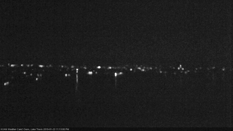 Lake Travis webcam, January 23, 2019 10:15 PM CT