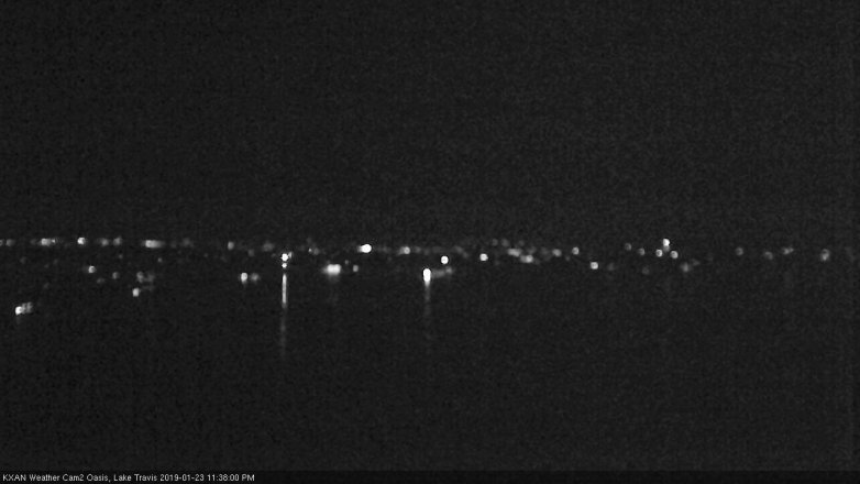 Lake Travis webcam, January 23, 2019 10:40 PM CT