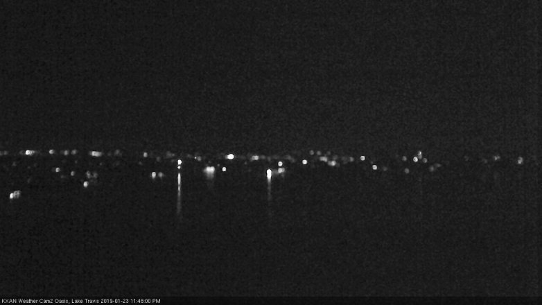 Lake Travis webcam, January 23, 2019 10:50 PM CT
