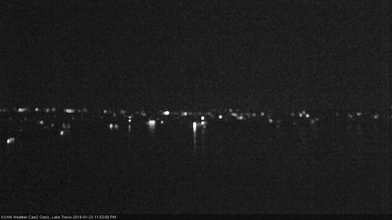 Lake Travis webcam, January 23, 2019 10:55 PM CT