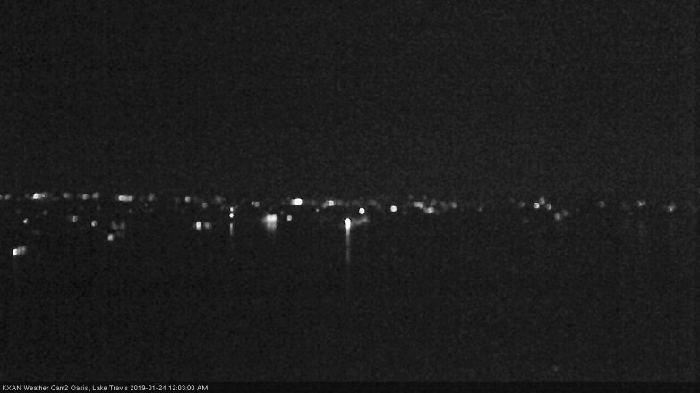 Lake Travis webcam, January 23, 2019 11:05 PM CT