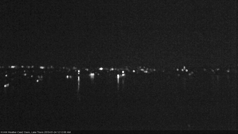 Lake Travis webcam, January 23, 2019 11:15 PM CT