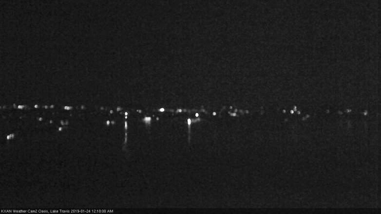 Lake Travis webcam, January 23, 2019 11:20 PM CT