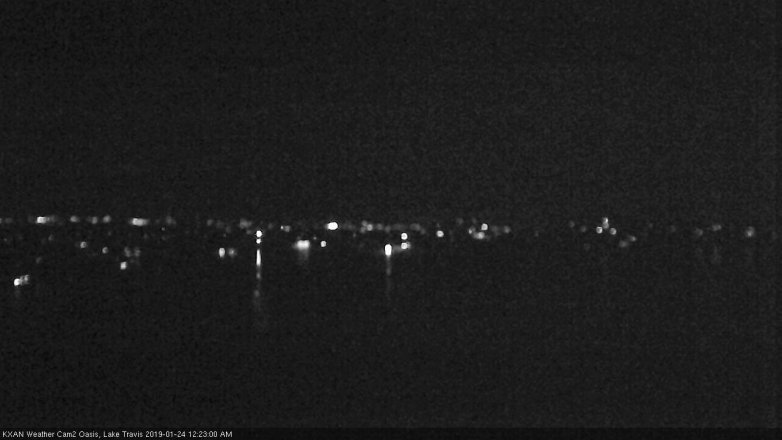 Lake Travis webcam, January 23, 2019 11:25 PM CT