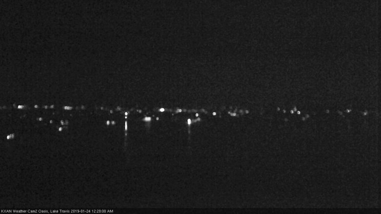 Lake Travis webcam, January 23, 2019 11:30 PM CT