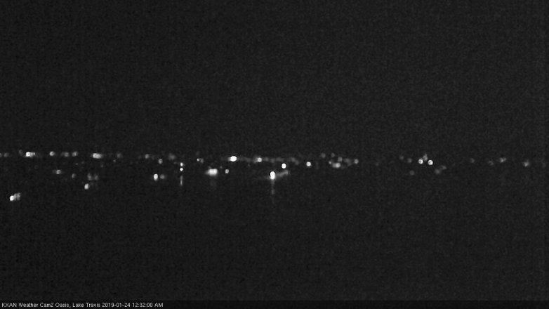 Lake Travis webcam, January 23, 2019 11:35 PM CT