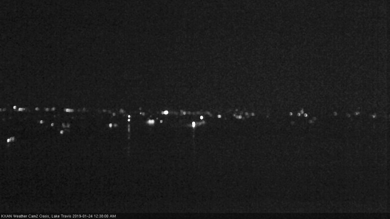 Lake Travis webcam, January 23, 2019 11:40 PM CT