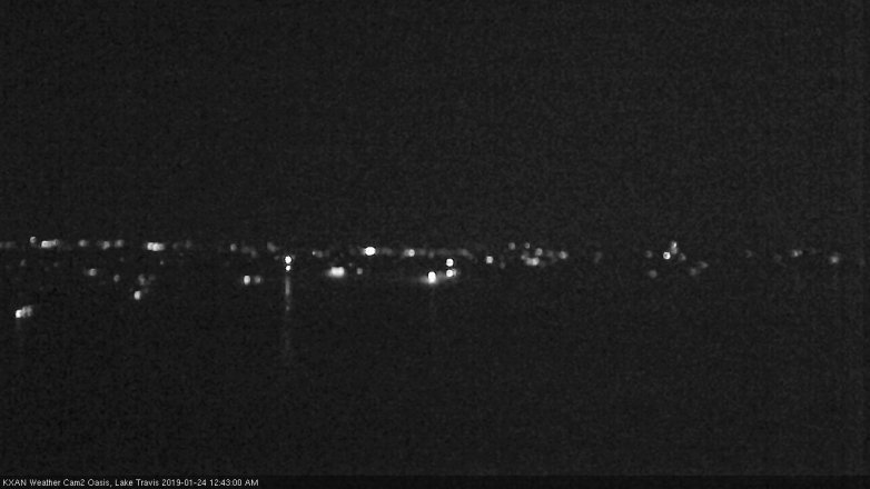Lake Travis webcam, January 23, 2019 11:45 PM CT