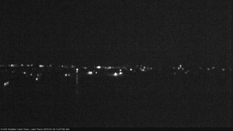 Lake Travis webcam, January 23, 2019 11:50 PM CT