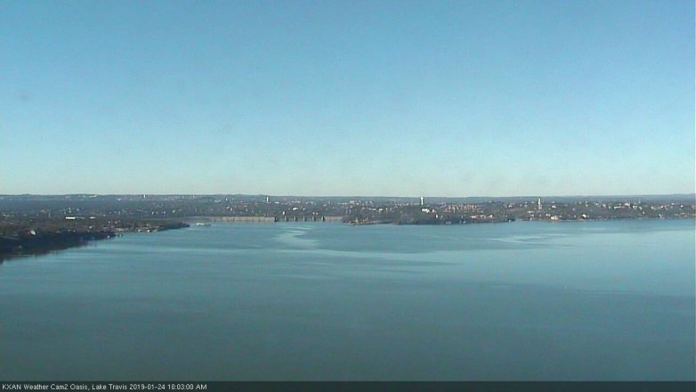 Lake Travis webcam, January 24, 2019 9:05 AM CT