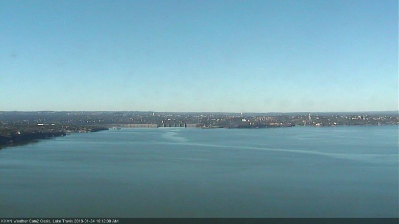 Lake Travis webcam, January 24, 2019 9:15 AM CT