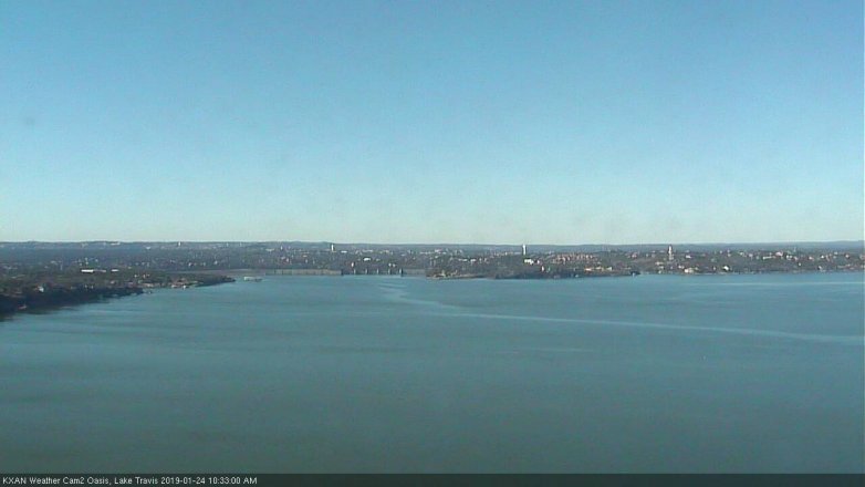 Lake Travis webcam, January 24, 2019 9:35 AM CT