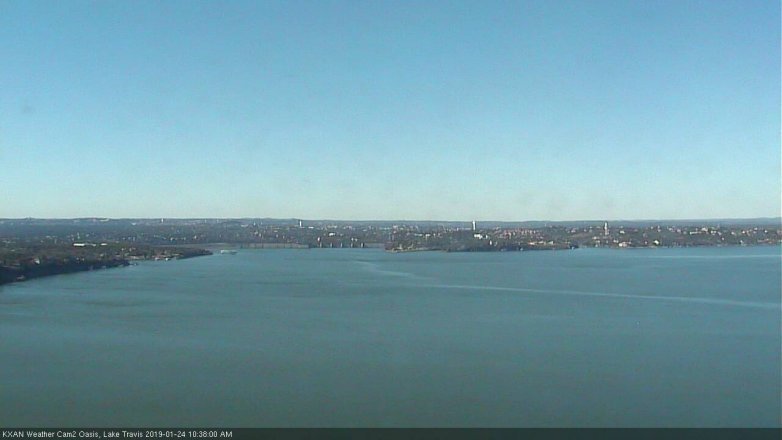 Lake Travis webcam, January 24, 2019 9:40 AM CT
