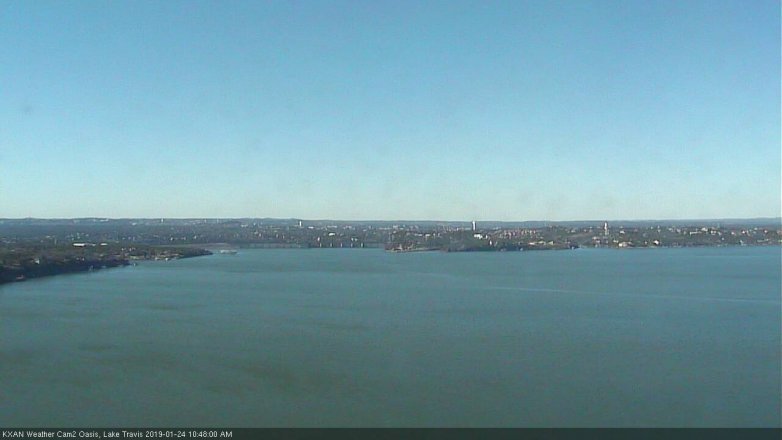 Lake Travis webcam, January 24, 2019 9:50 AM CT
