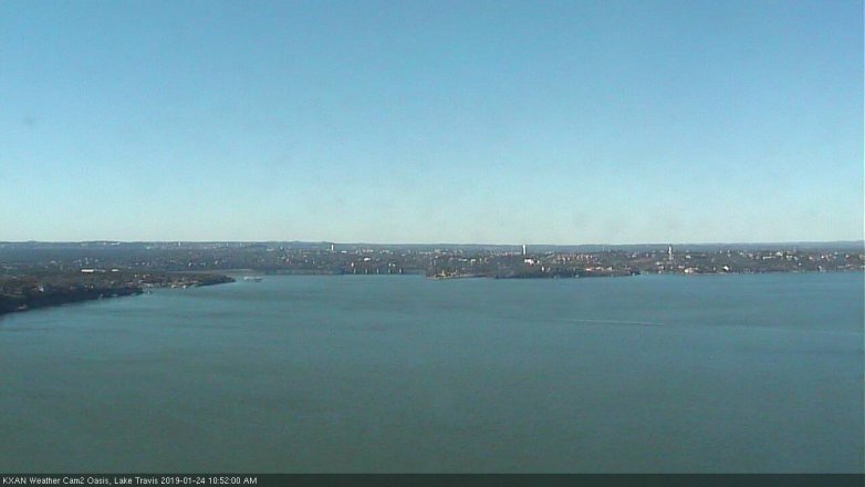 Lake Travis webcam, January 24, 2019 9:55 AM CT