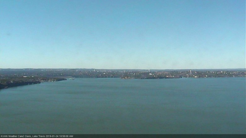 Lake Travis webcam, January 24, 2019 10:00 AM CT