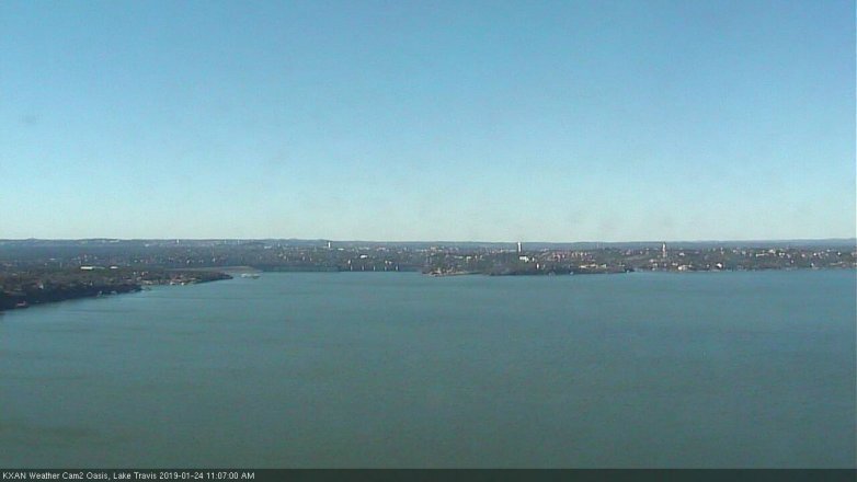 Lake Travis webcam, January 24, 2019 10:10 AM CT