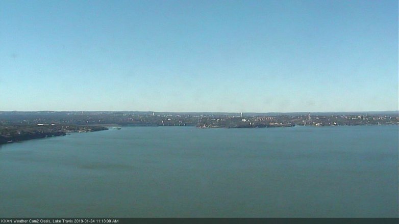 Lake Travis webcam, January 24, 2019 10:15 AM CT