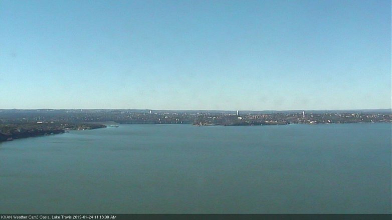 Lake Travis webcam, January 24, 2019 10:20 AM CT