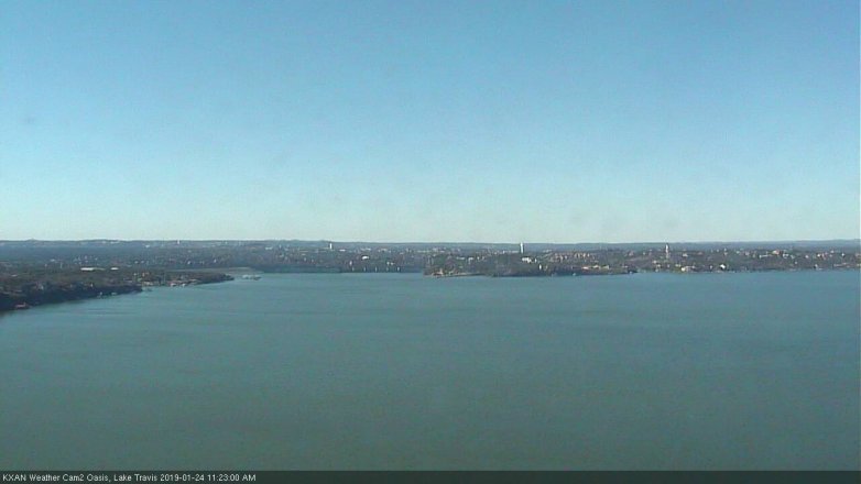 Lake Travis webcam, January 24, 2019 10:25 AM CT