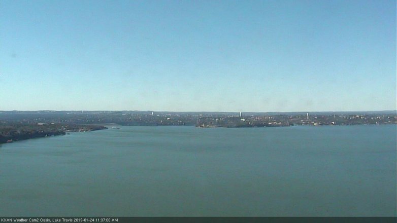Lake Travis webcam, January 24, 2019 10:40 AM CT