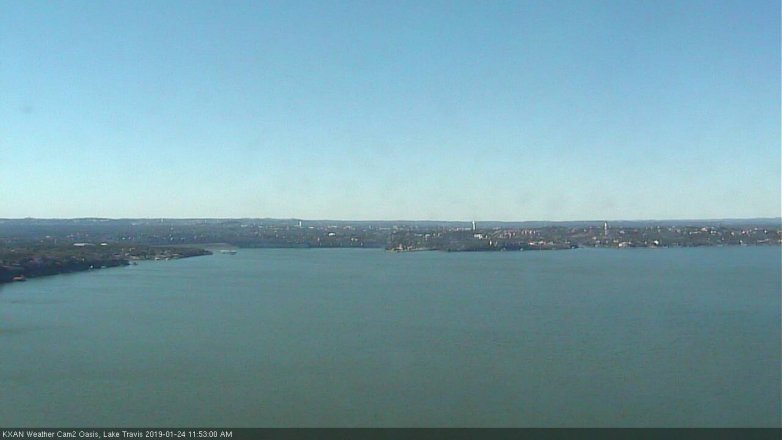 Lake Travis webcam, January 24, 2019 10:55 AM CT