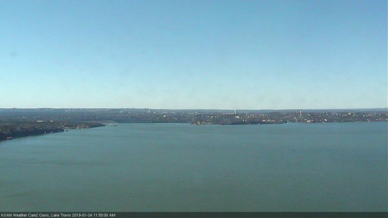 Lake Travis webcam, January 24, 2019 11:00 AM CT